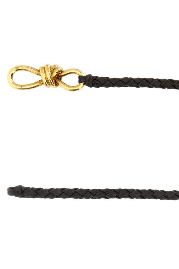 BOTTEGA VENETA | Dark brown nappa leather Andiamo belt