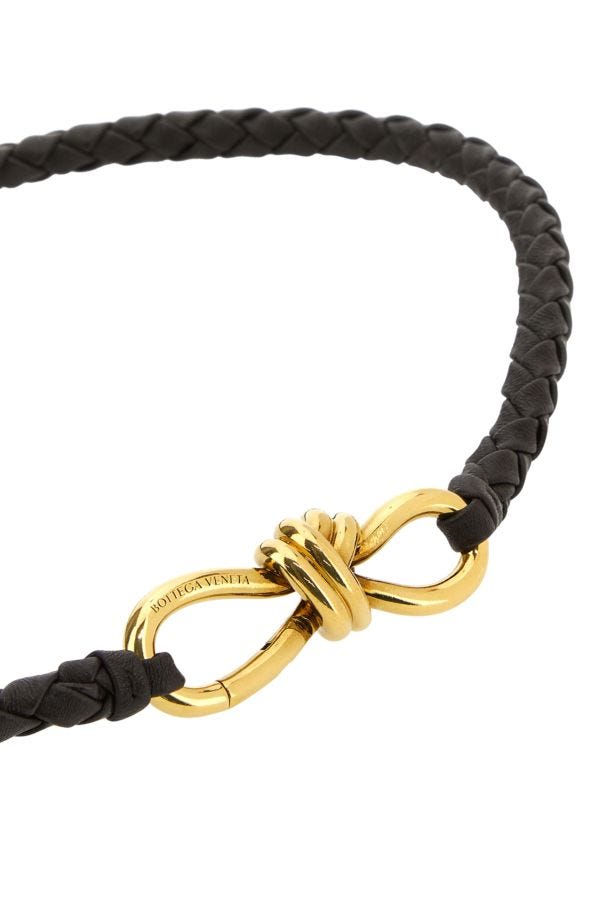 BOTTEGA VENETA | Dark brown nappa leather Andiamo belt