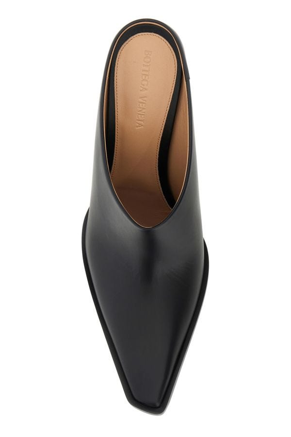 BOTTEGA VENETA | Black leather Tex mules