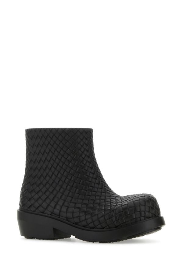 BOTTEGA VENETA | Black rubber Fireman ankle boots