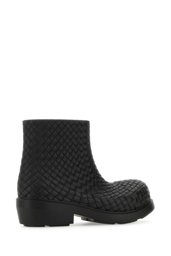 BOTTEGA VENETA | Black rubber Fireman ankle boots