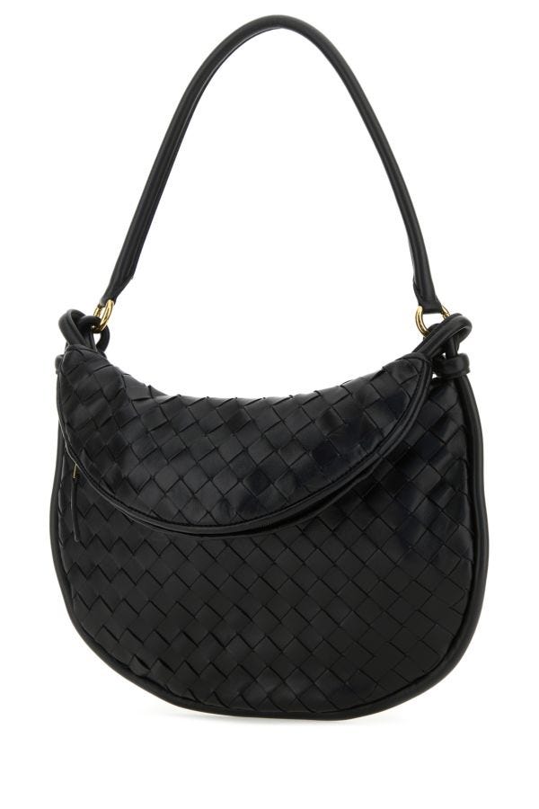 BOTTEGA VENETA | Black leather medium Gemelli shoulder bag