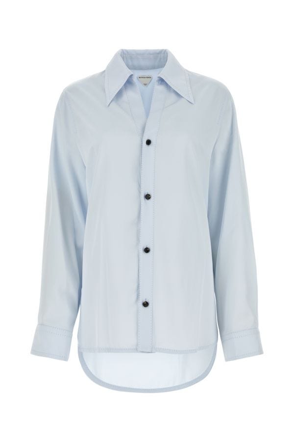 BOTTEGA VENETA | Pastel light-blue twill shirt
