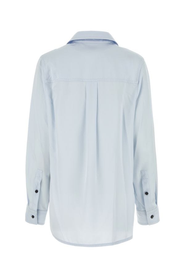 BOTTEGA VENETA | Pastel light-blue twill shirt