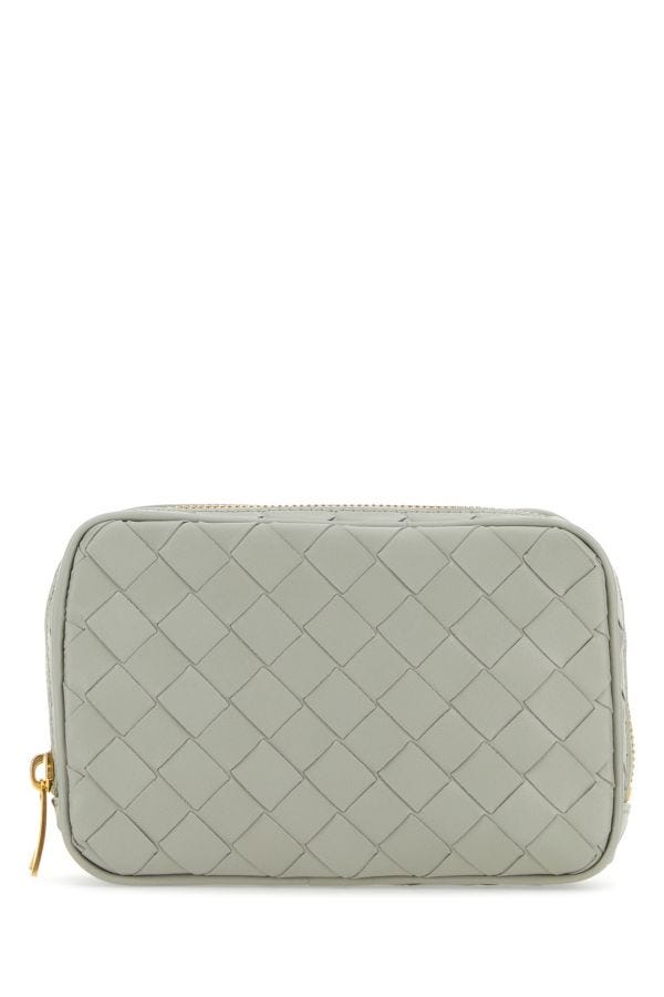 BOTTEGA VENETA | Light grey leather small pouch