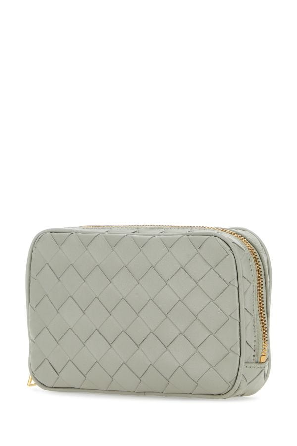 BOTTEGA VENETA | Light grey leather small pouch
