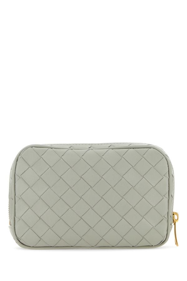 BOTTEGA VENETA | Light grey leather small pouch