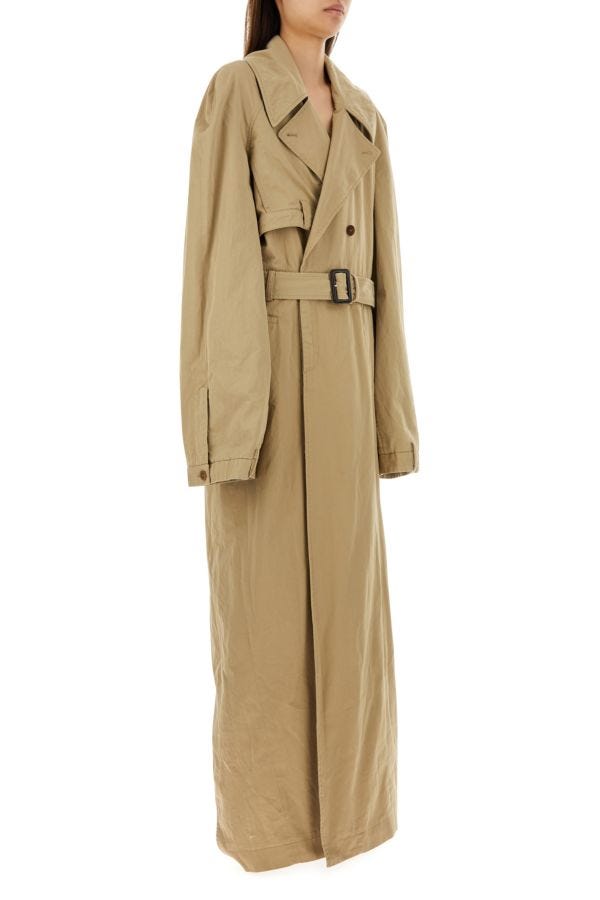 BALENCIAGA | Beige cotton Deconstructed trench coat