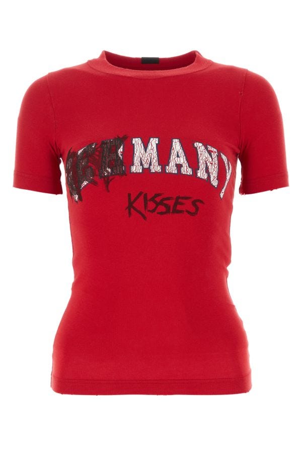 BALENCIAGA | Red cotton t-shirt