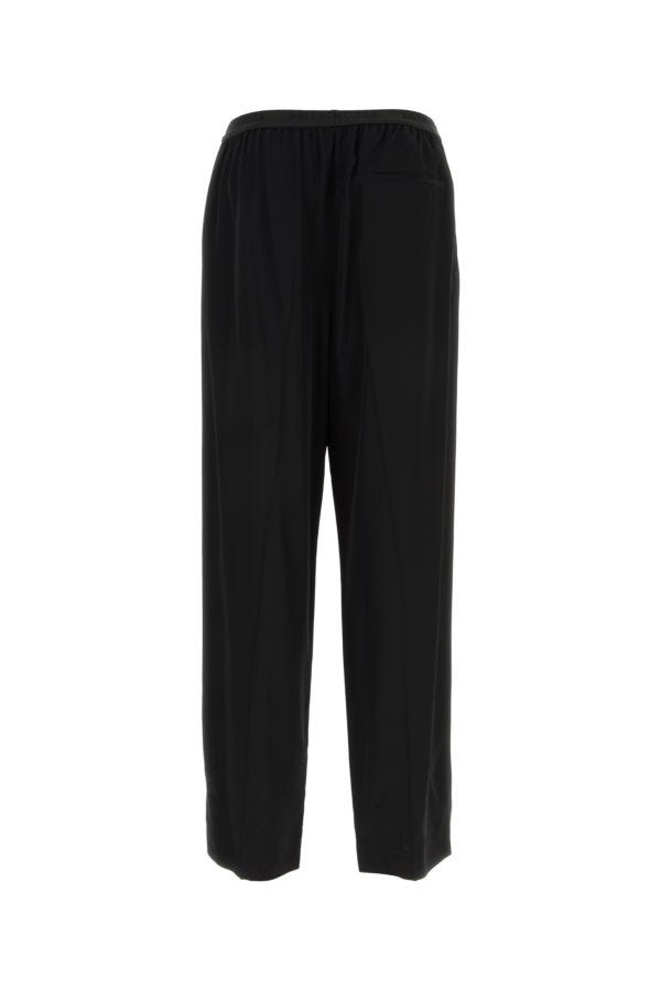BALENCIAGA | Black viscose wide-leg pant