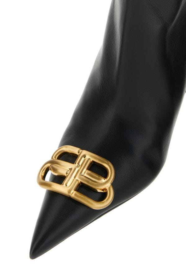 BALENCIAGA | Black nappa leather Squared Knife BB boots