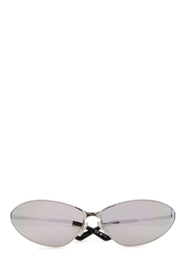 BALENCIAGA | Silver metal Razor sunglasses