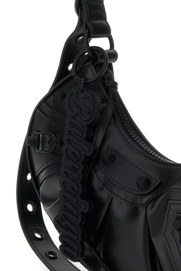 BALENCIAGA | Black leather Le Cagole XS shoulder bag