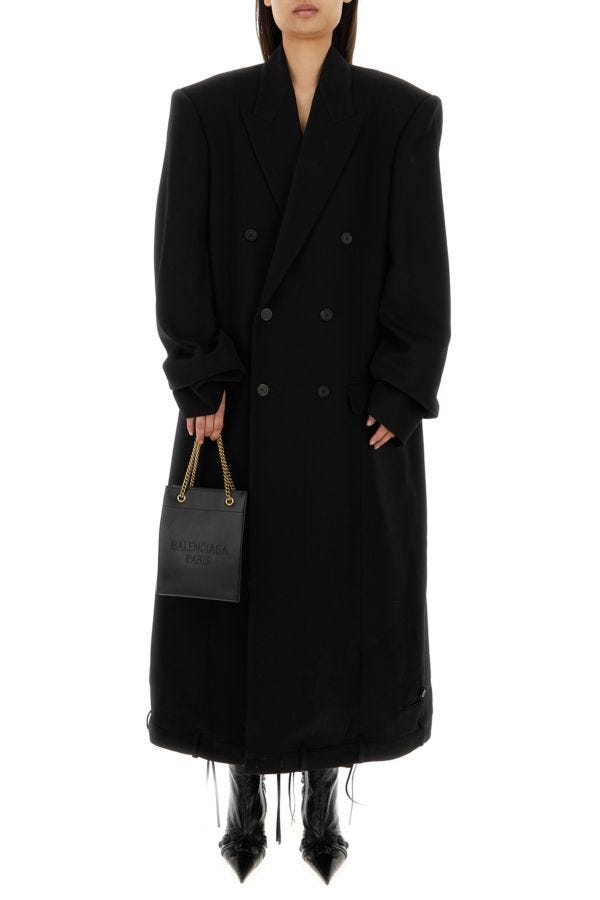 BALENCIAGA | Black leather Duty Free handbag