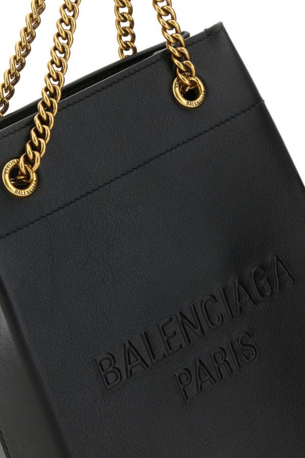 BALENCIAGA | Black leather Duty Free handbag