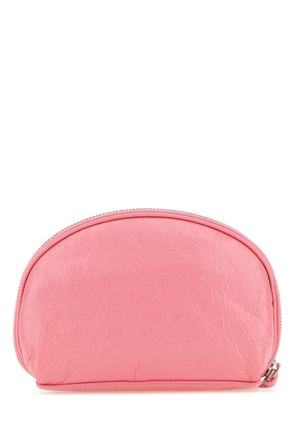 BALENCIAGA | Pink leather Le Cagole XS beauty case