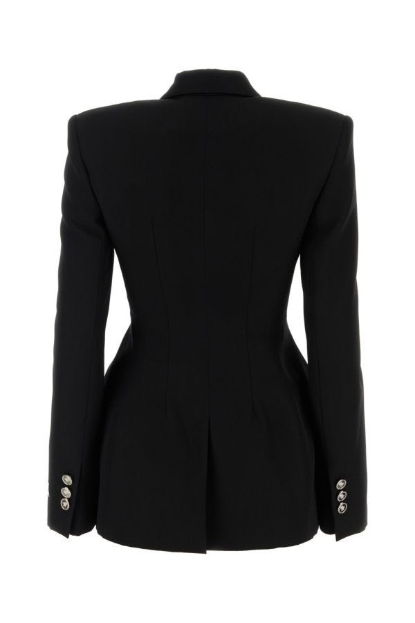 VERSACE | Black grain de poudre blazer