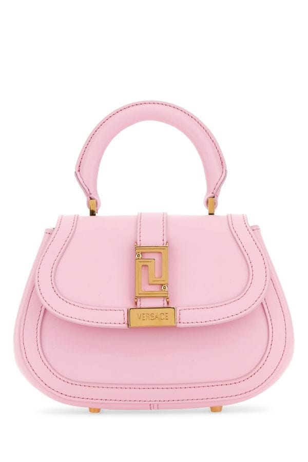 VERSACE | Pink leather mini Greca Goddess handbag