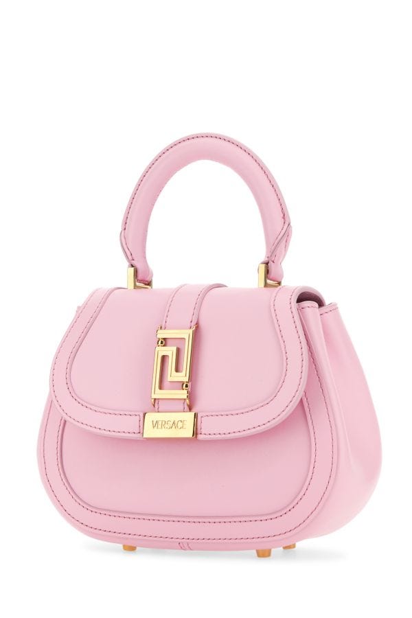 VERSACE | Pink leather mini Greca Goddess handbag