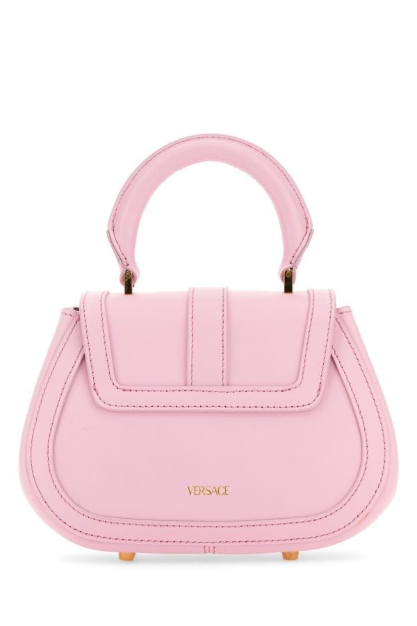 VERSACE | Pink leather mini Greca Goddess handbag