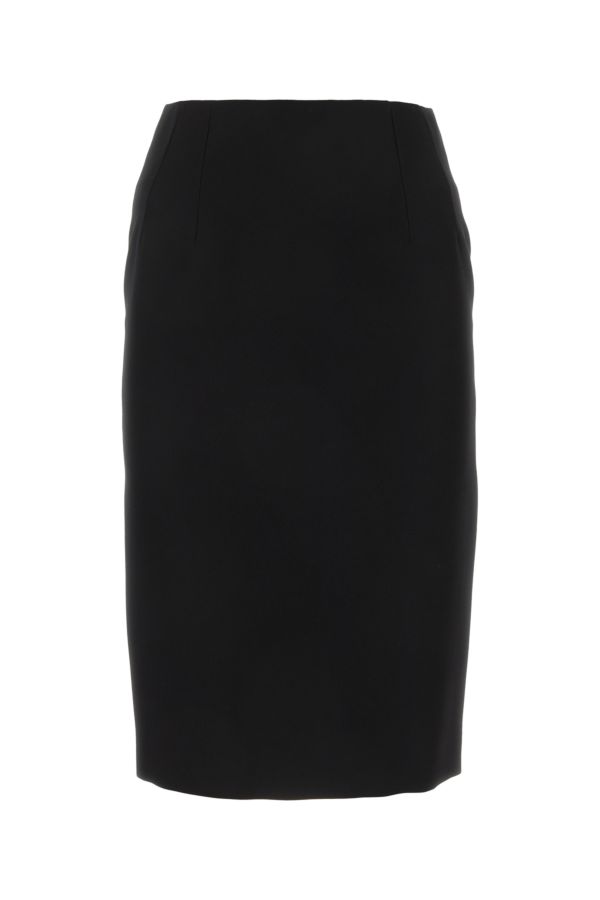 VERSACE | Black wool skirt