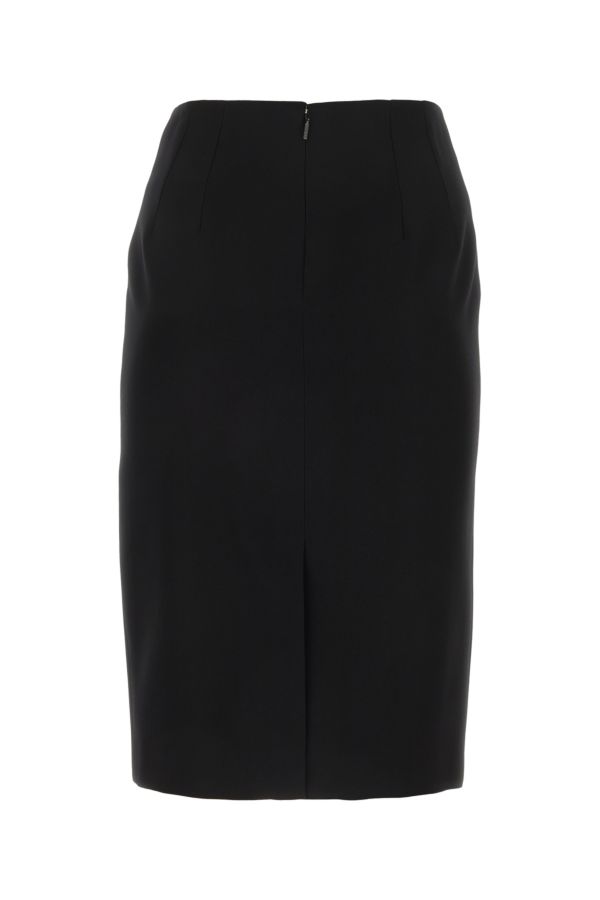 VERSACE | Black wool skirt