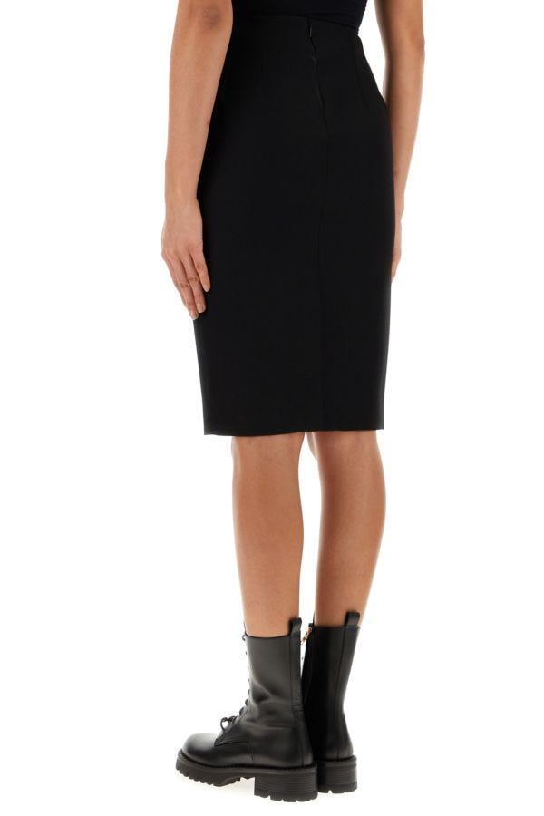 VERSACE | Black wool skirt