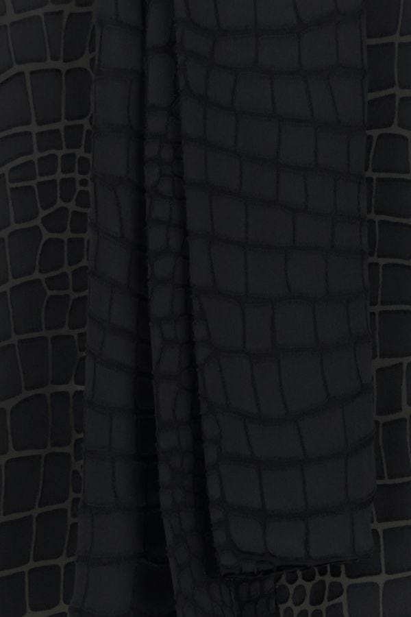VERSACE | Black viscose blend Lavallère Devoré shirt
