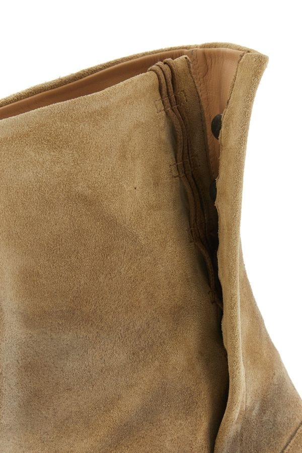 MAISON MARGIELA | Beige suede Tabi ankle boots