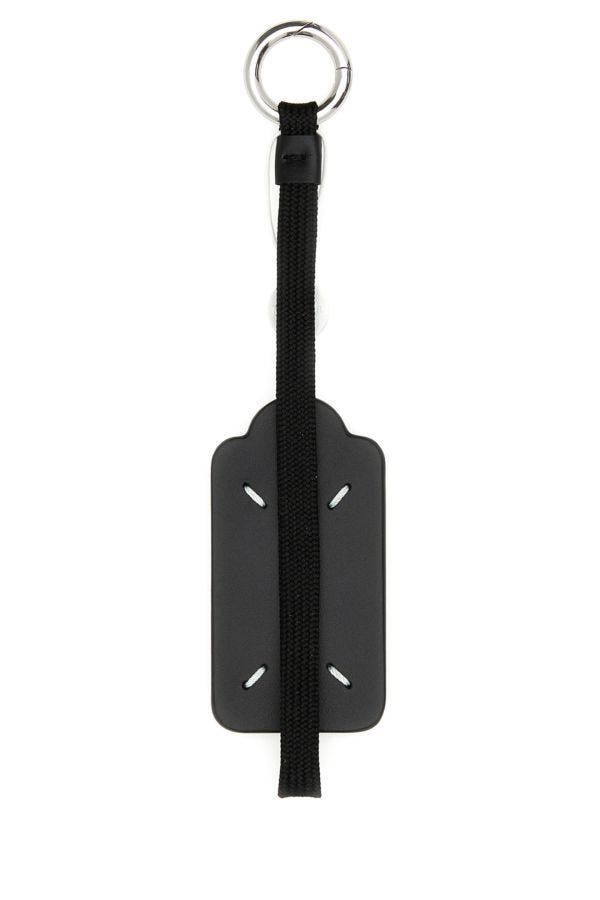 MAISON MARGIELA | Black leather key ring