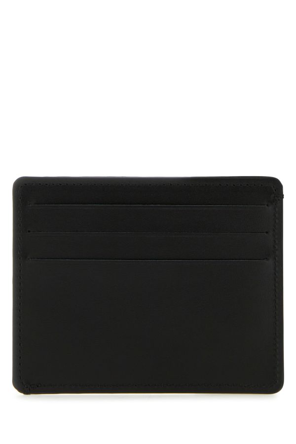 MAISON MARGIELA | Black leather Four Stitches card holder