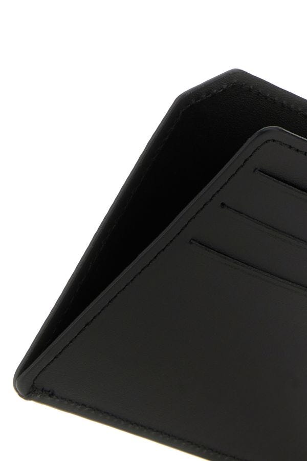 MAISON MARGIELA | Black leather Four Stitches card holder