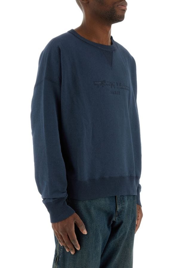 MAISON MARGIELA | Navy blue cotton sweatshirt