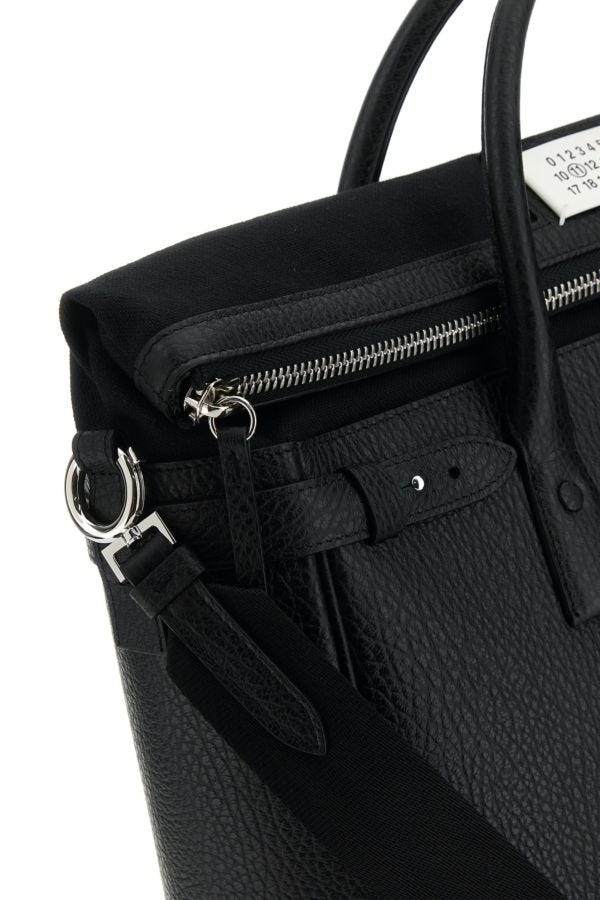 MAISON MARGIELA | Black leather 5A handbag