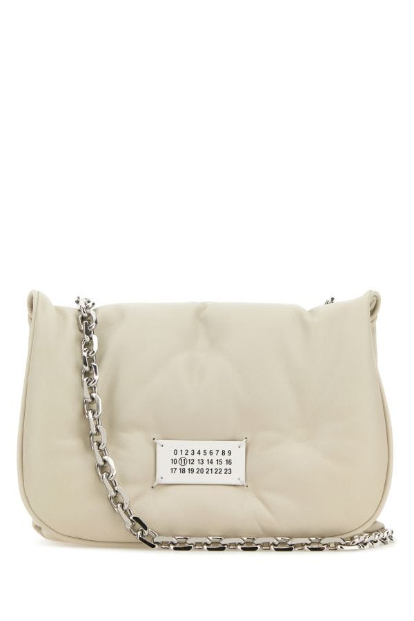 MAISON MARGIELA | Chalk nappa leather small Glam Slam Flap crossbody bag