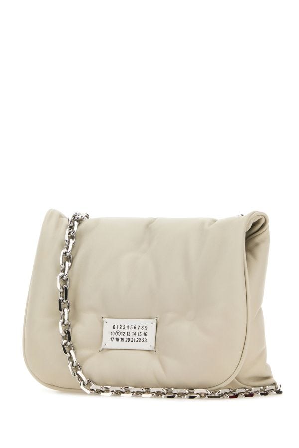 MAISON MARGIELA | Chalk nappa leather small Glam Slam Flap crossbody bag