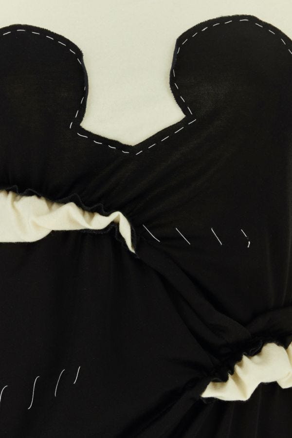 MAISON MARGIELA | Two-tone jersey dress