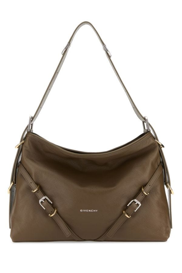 GIVENCHY | Cappuccino leather medium Voyou shoulder bag