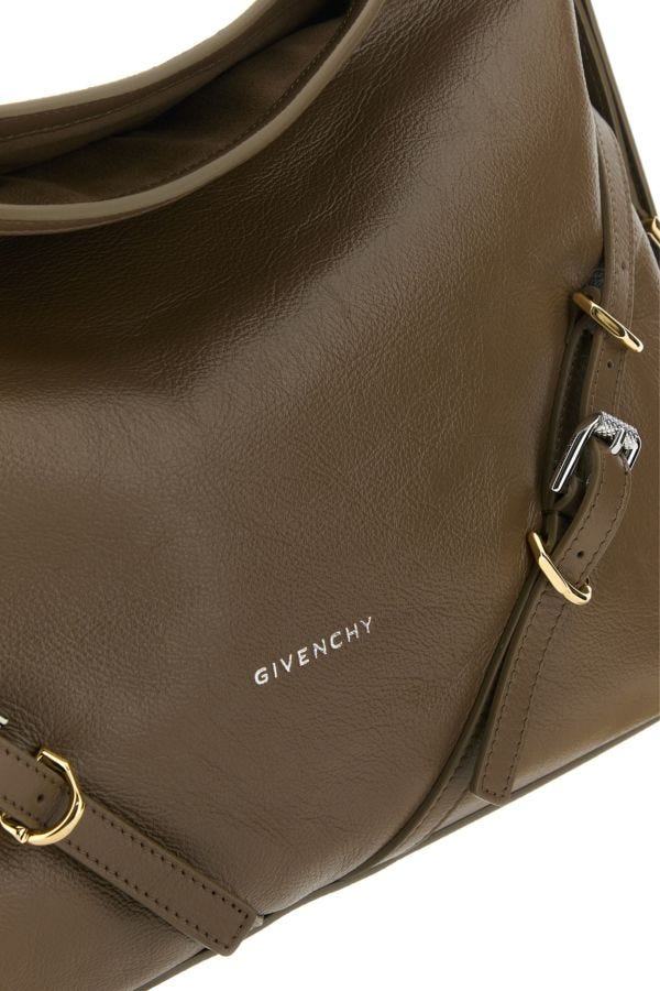 GIVENCHY | Cappuccino leather medium Voyou shoulder bag
