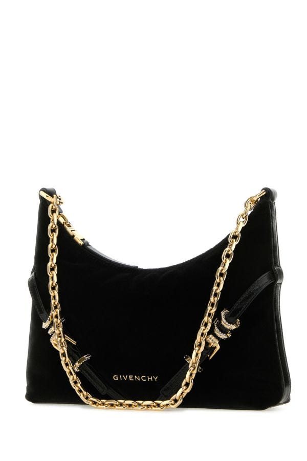 GIVENCHY | Black velvet Voyou Party shoulder bag