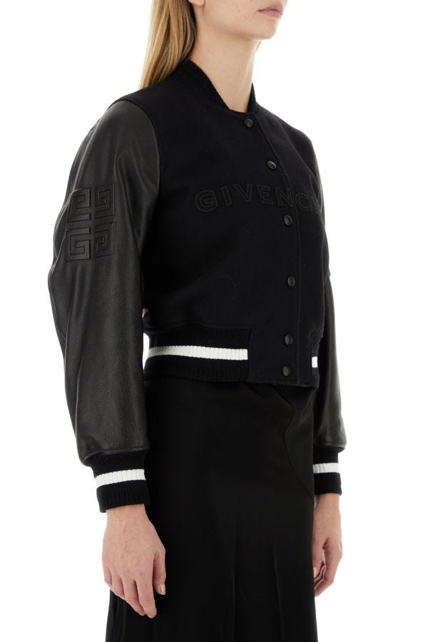 GIVENCHY | Black wool blend bomber jacket