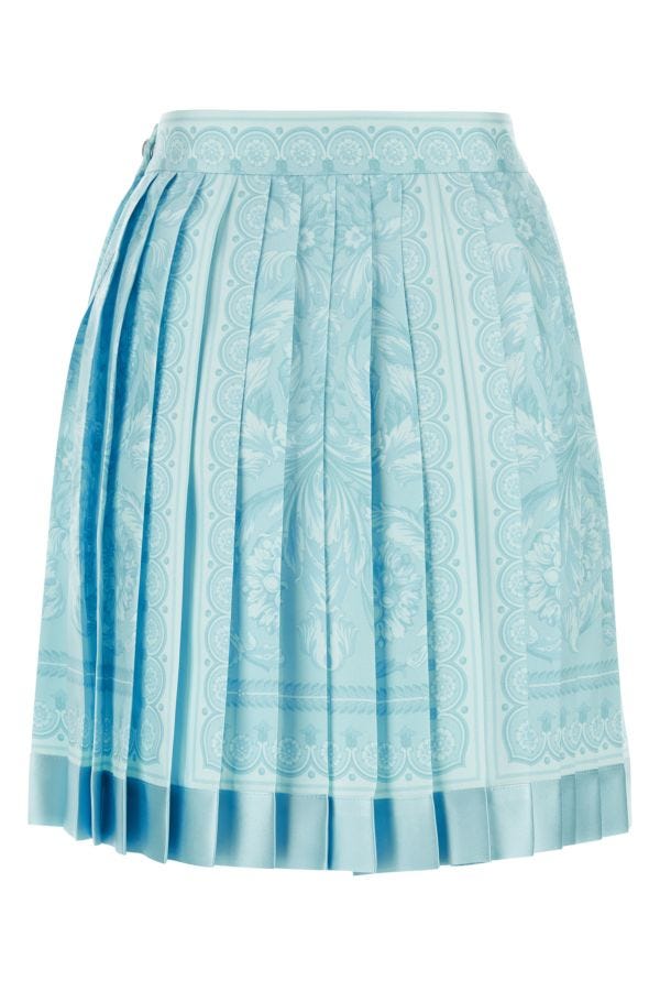 VERSACE | Printed silk mini skirt
