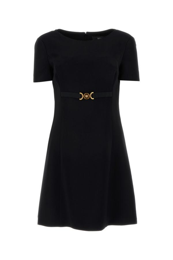 VERSACE | Black stretch cady mini dress