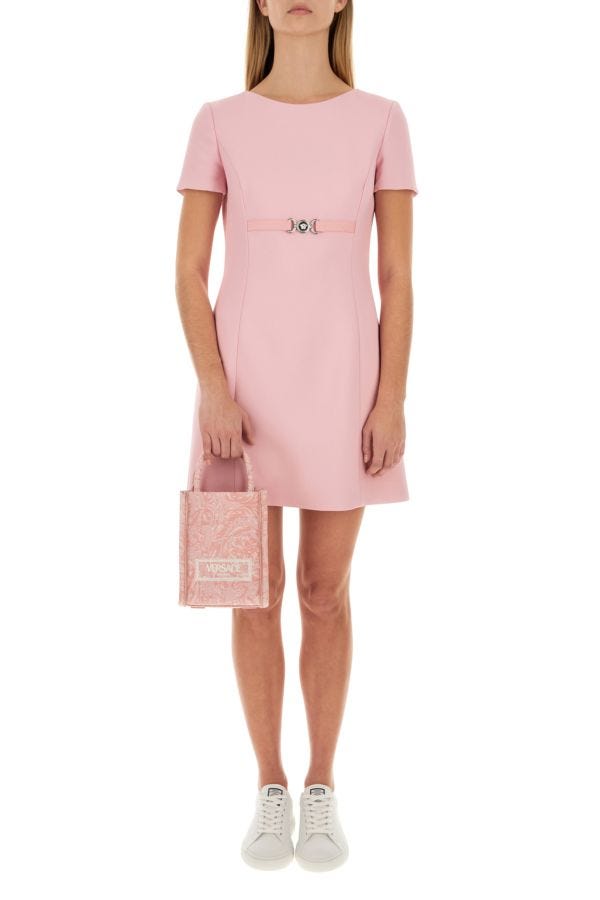 VERSACE | Pink crepe Medusa '95 mini dress
