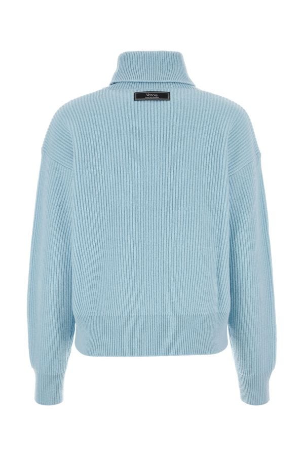 VERSACE | Light blue wool sweater