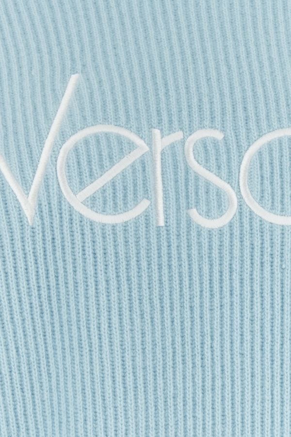 VERSACE | Light blue wool sweater