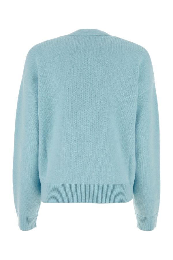 VERSACE | Light blue cashmere cardigan