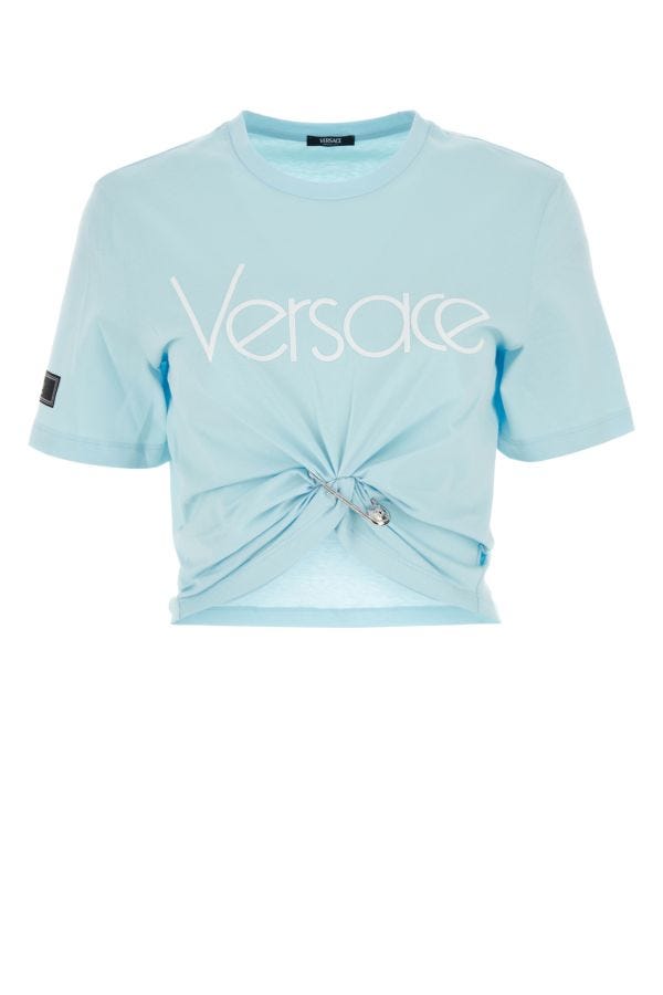 VERSACE | Pastel light blue cotton 1978 Re-Edition t-shirt