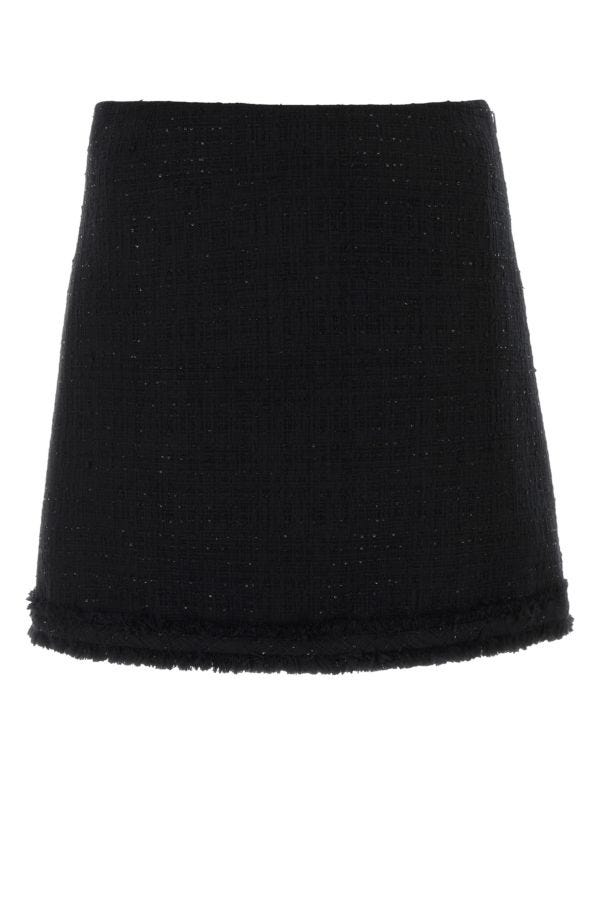 VERSACE | Black tweed mini skirt