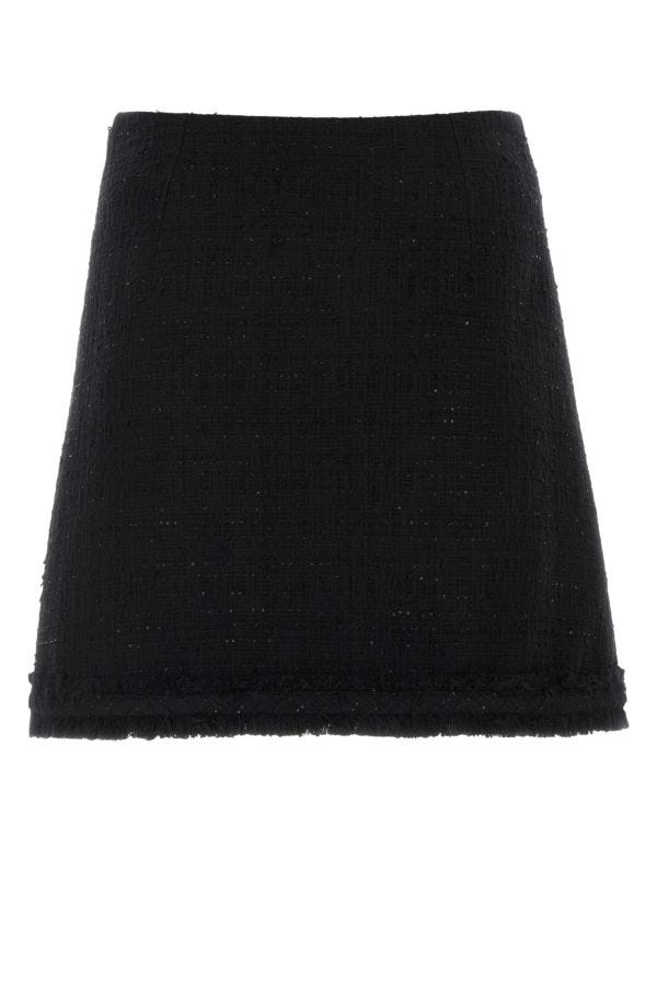 VERSACE | Black tweed mini skirt